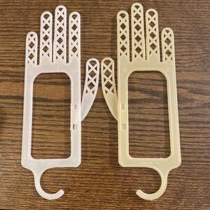 Vintage Pink Plastic 1950's Handiform Glove Shaper / Dryer Forms